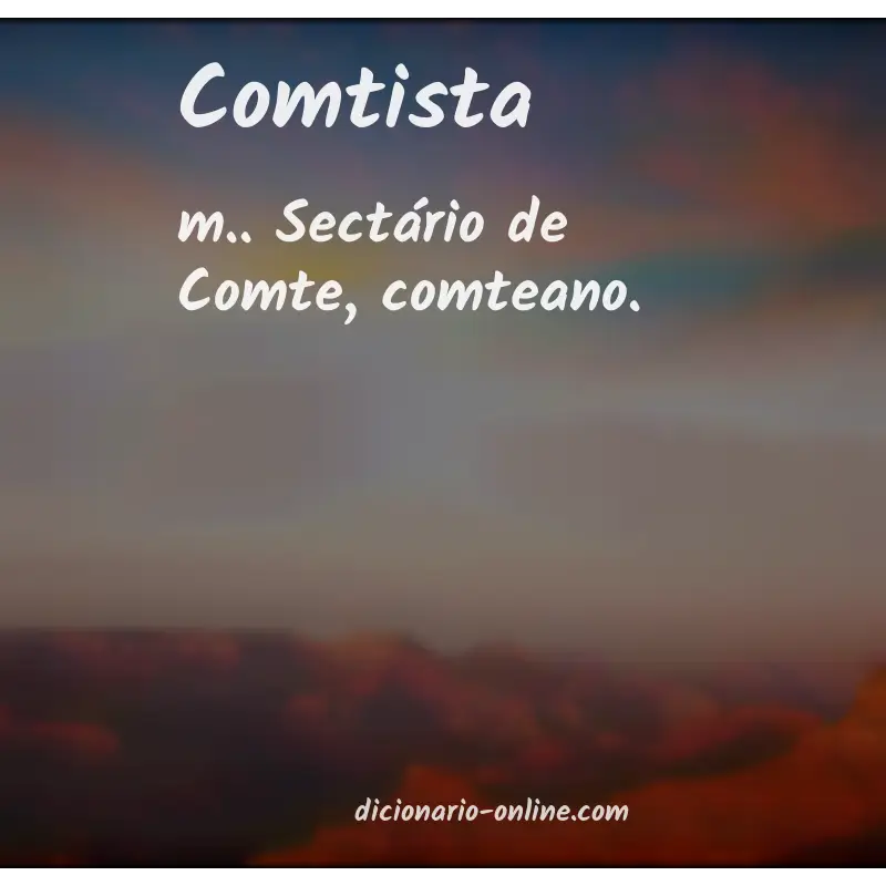 Significado de comtista