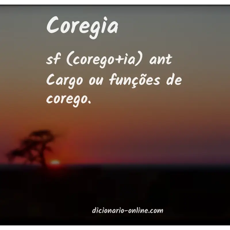 Significado de coregia
