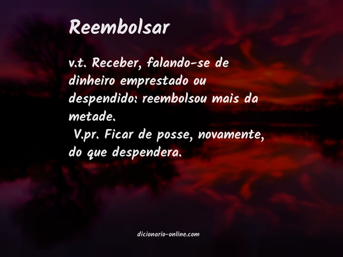 Significado de reembolsar