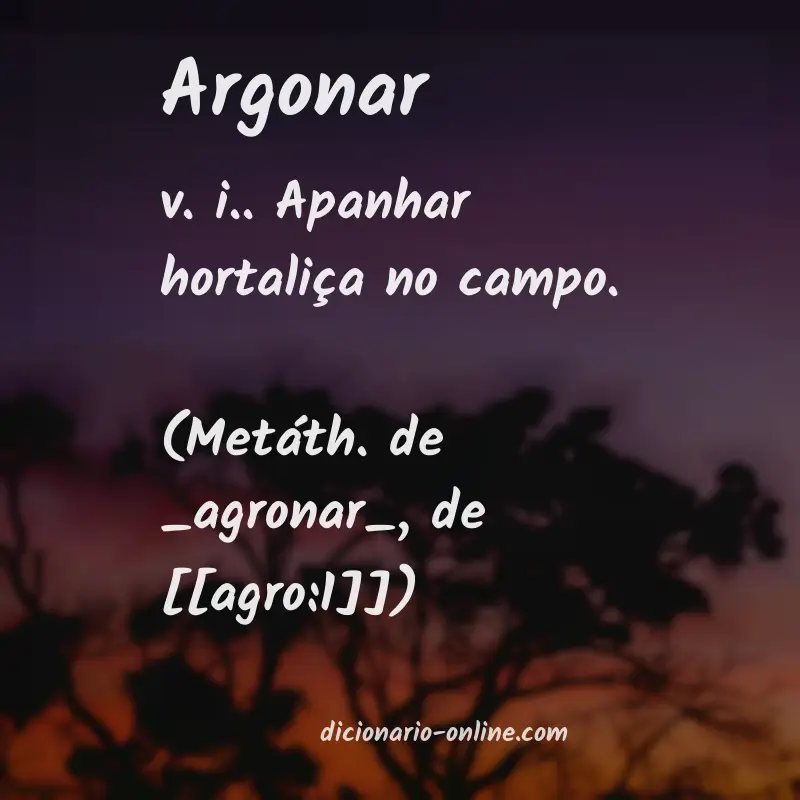 Significado de argonar