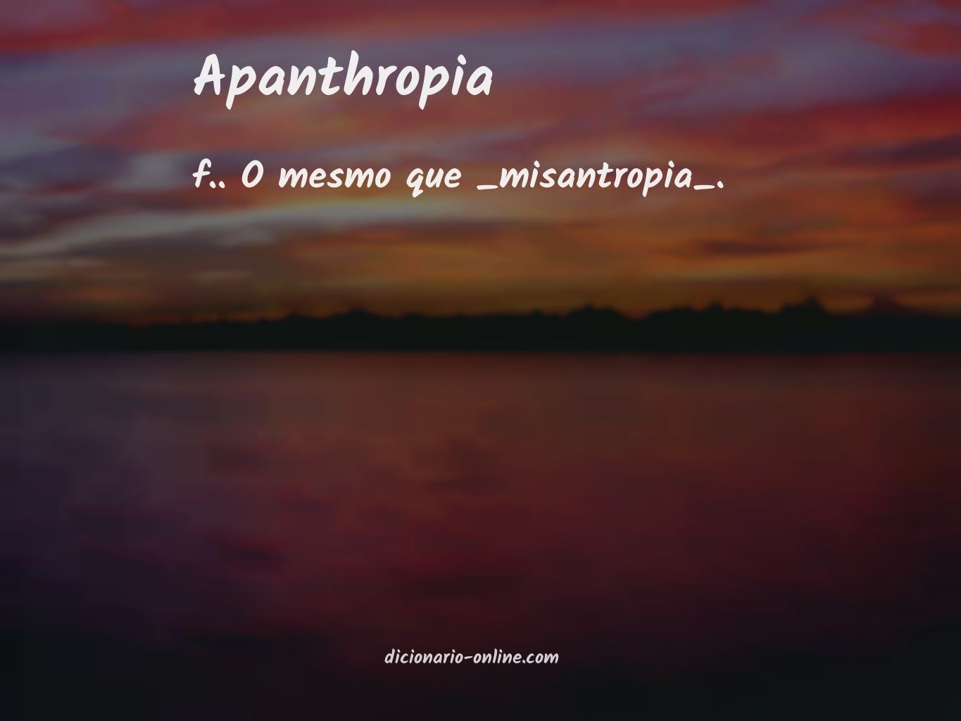 Significado de apanthropia