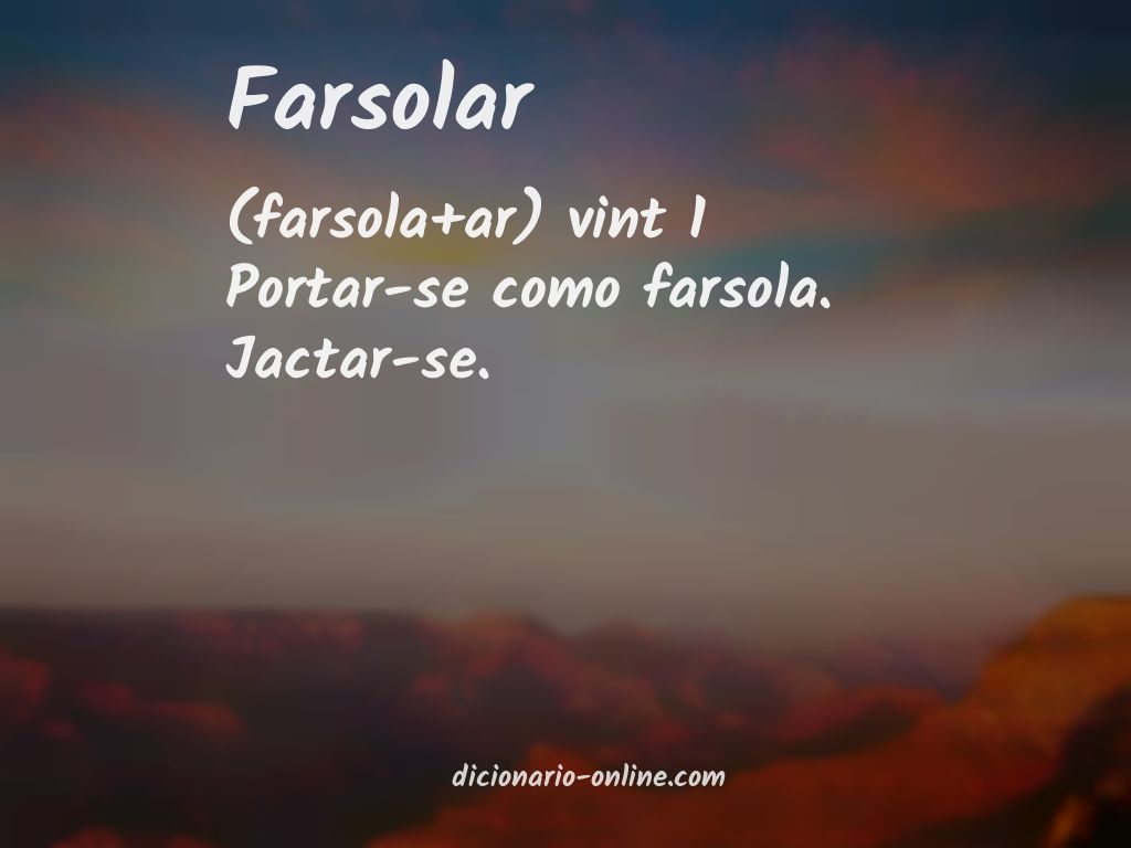 Significado de farsolar