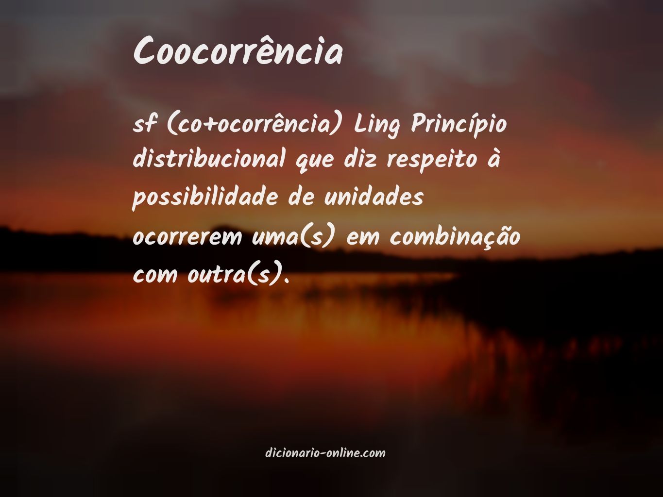 Significado de coocorrência