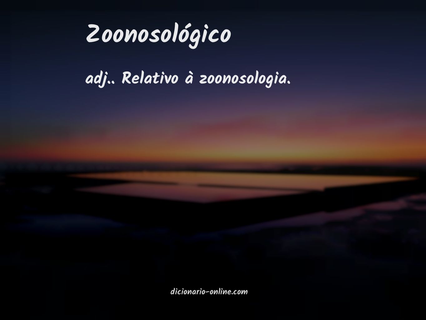 Significado de zoonosológico