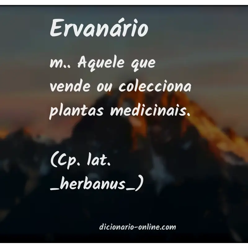 Significado de ervanário