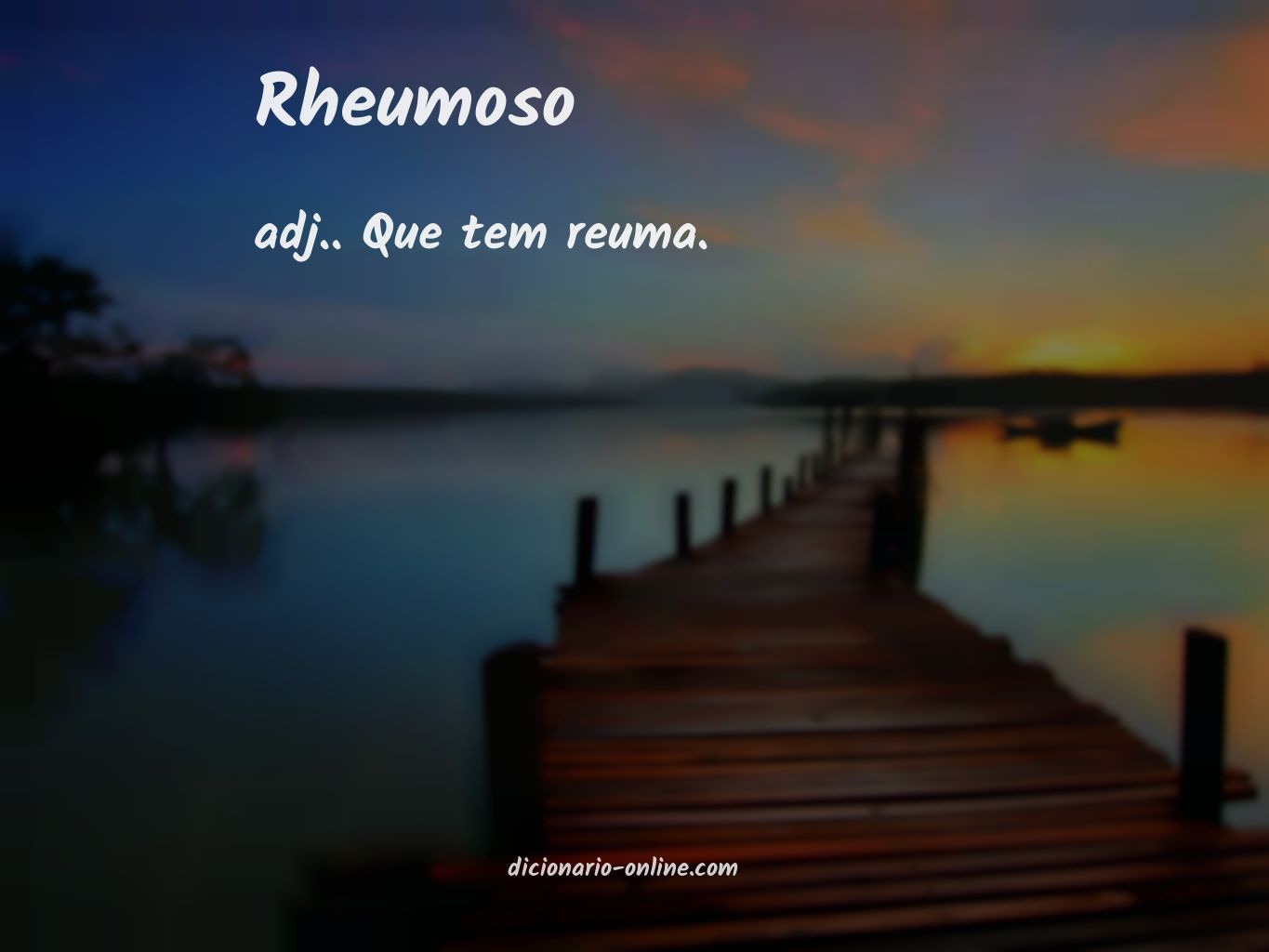 Significado de rheumoso