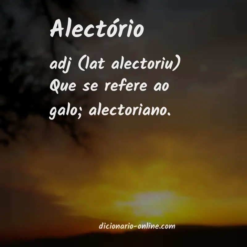 Significado de alectório