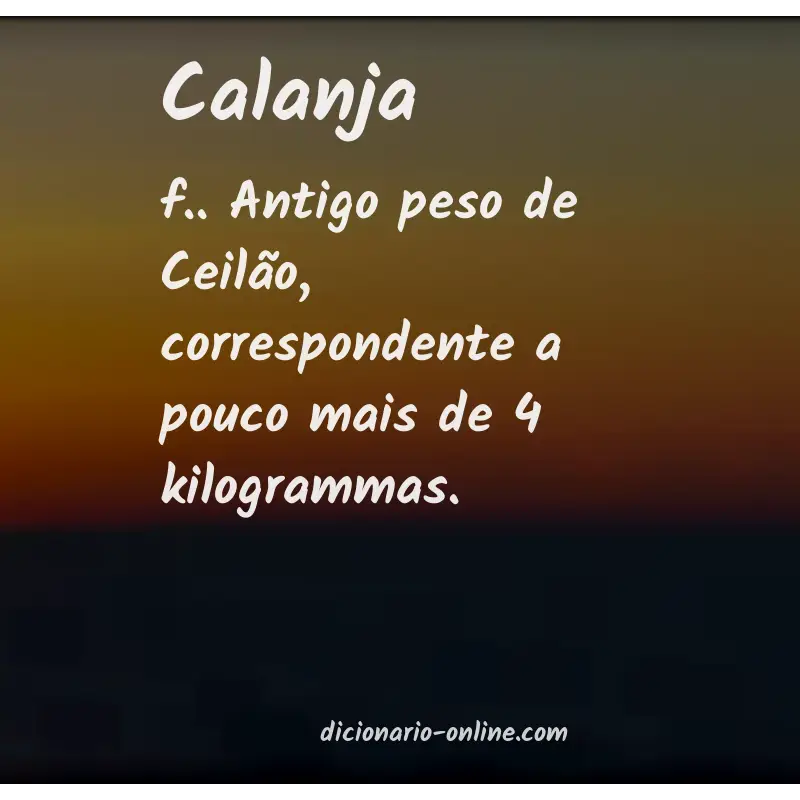 Significado de calanja