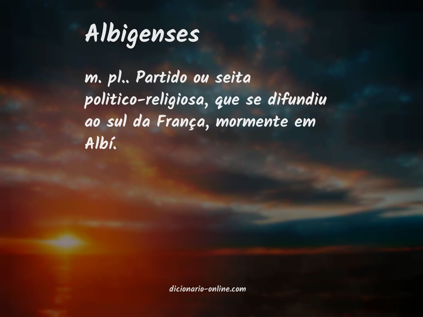 Significado de albigenses