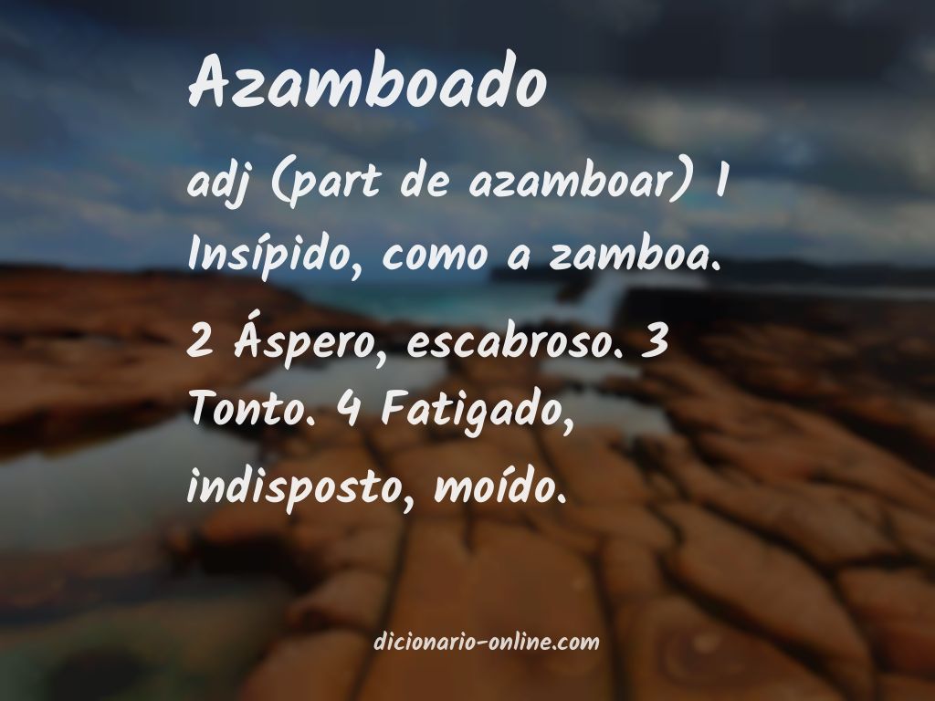 Significado de azamboado