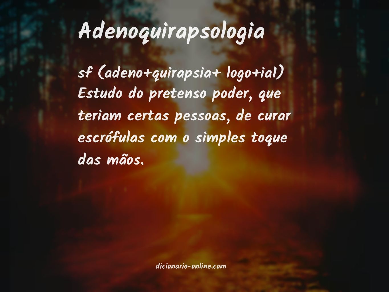 Significado de adenoquirapsologia