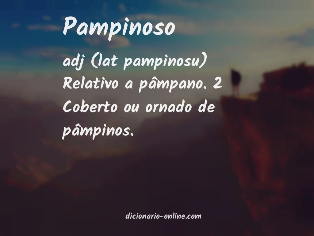 Significado de pampinoso