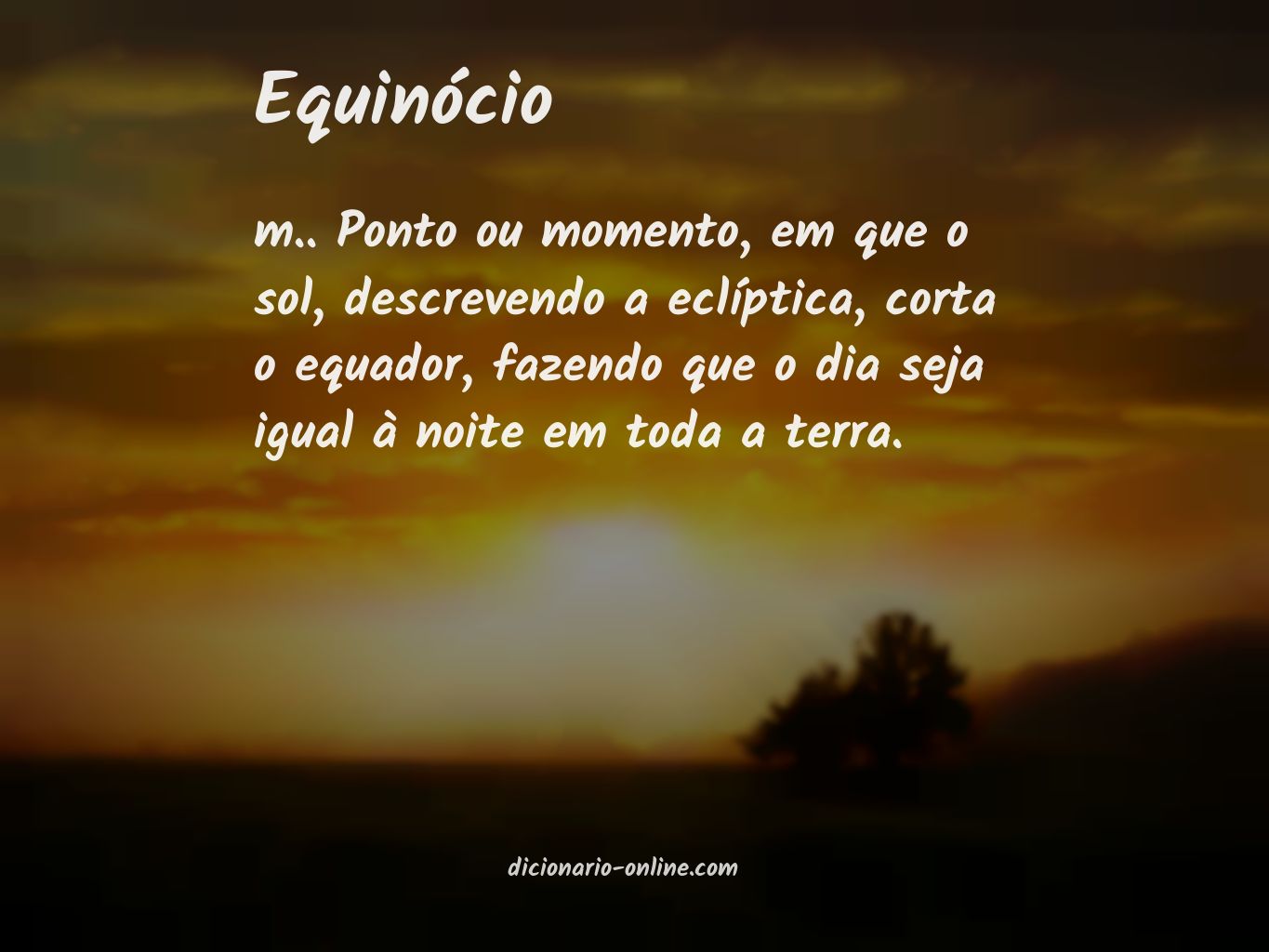 Significado de equinócio