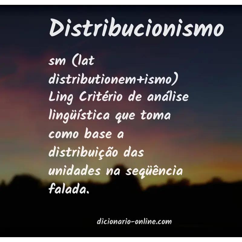 Significado de distribucionismo