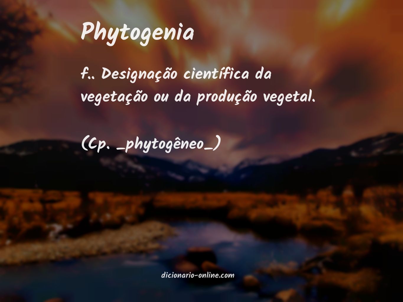 Significado de phytogenia