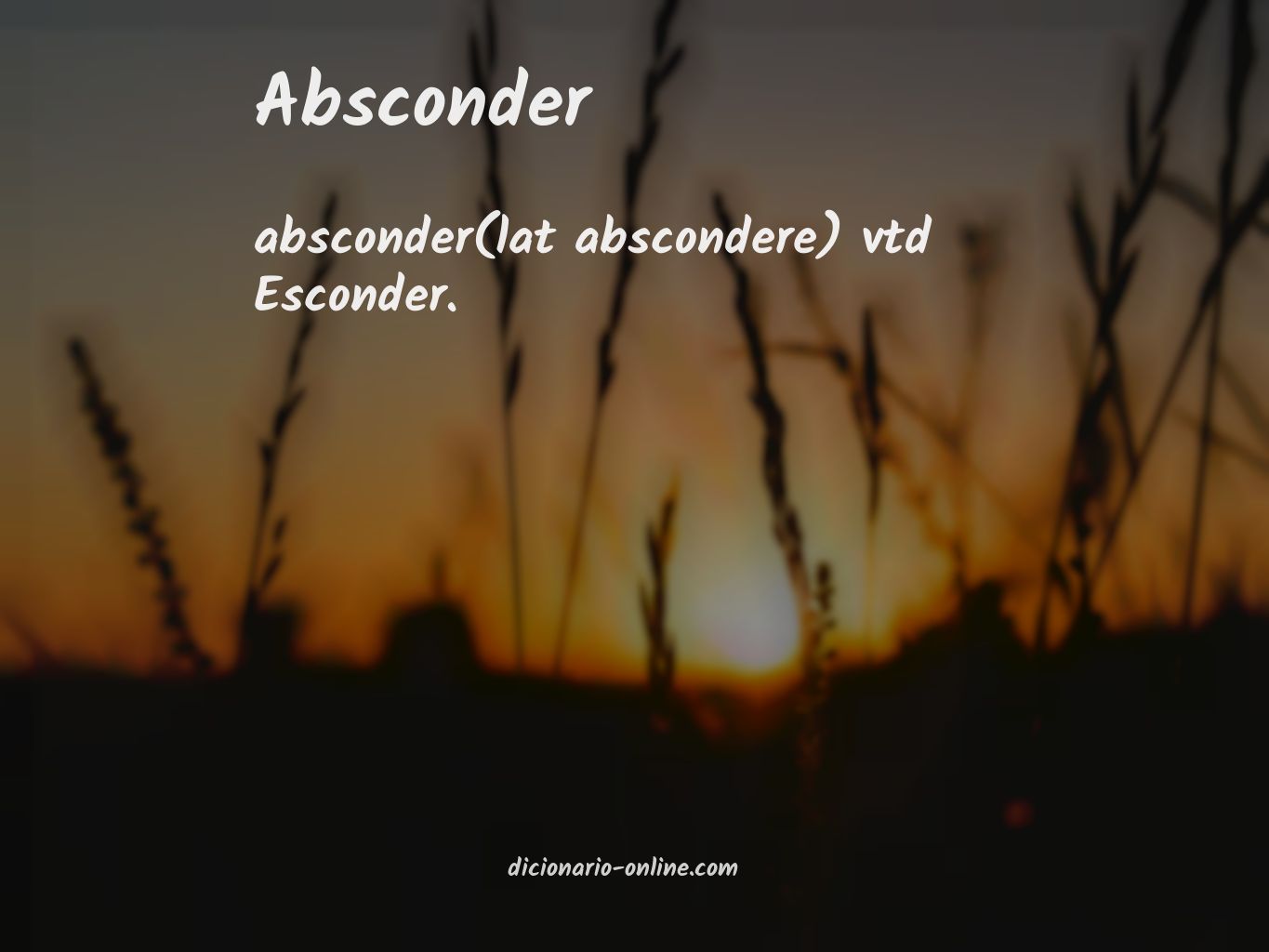 Significado de absconder