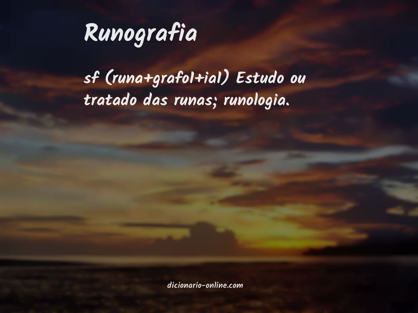 Significado de runografia