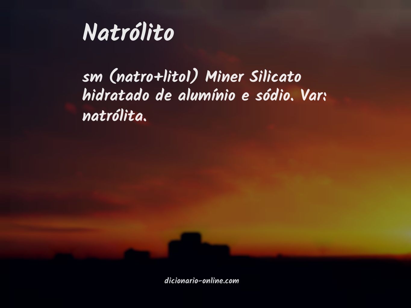 Significado de natrólito