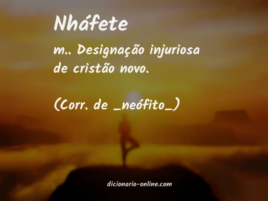 Significado de nháfete