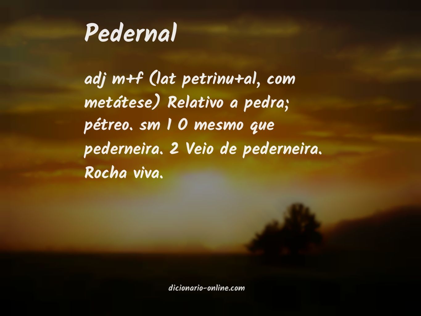 Significado de pedernal