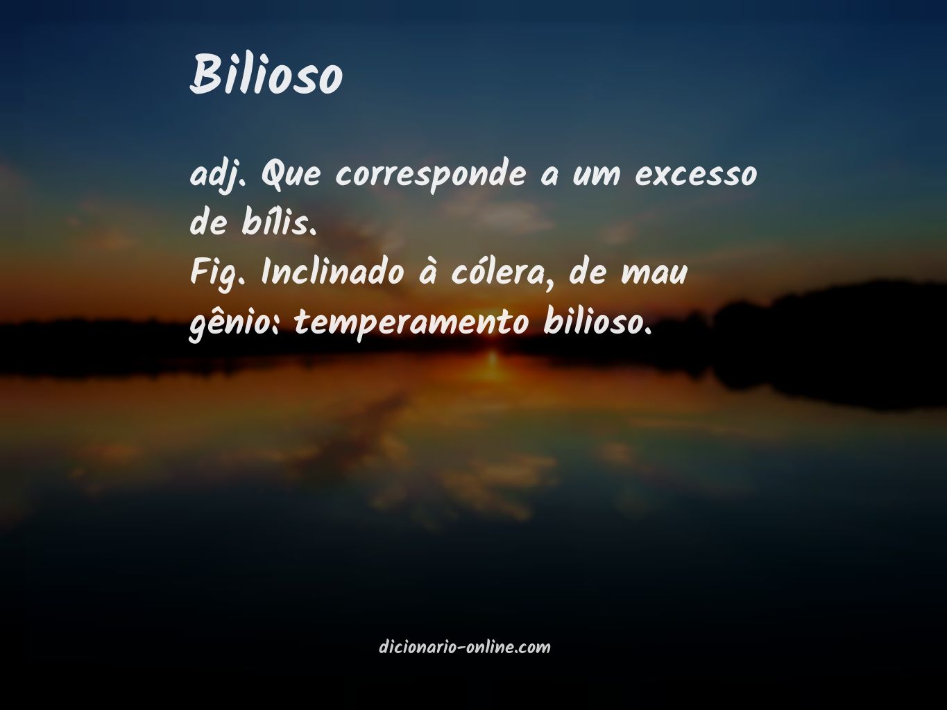 Significado de bilioso