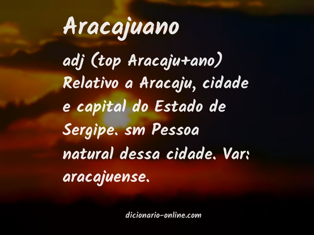 Significado de aracajuano