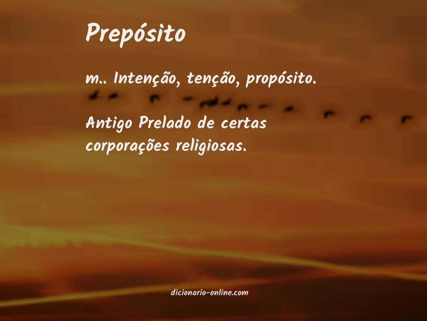 Significado de prepósito