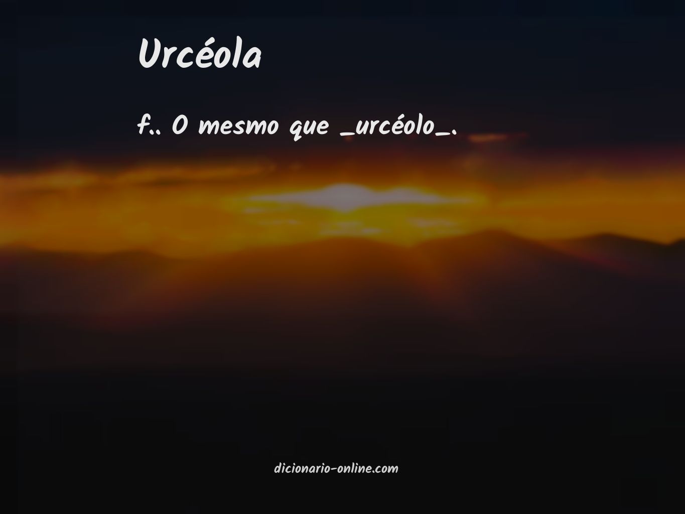 Significado de urcéola