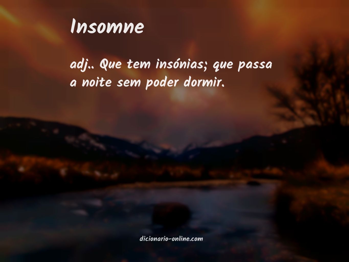 Significado de insomne