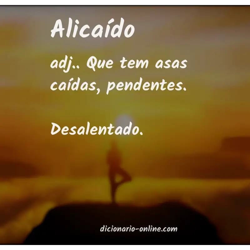 Significado de alicaído