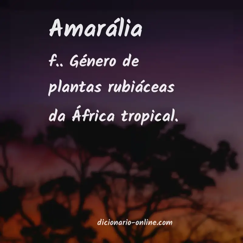Significado de amarália