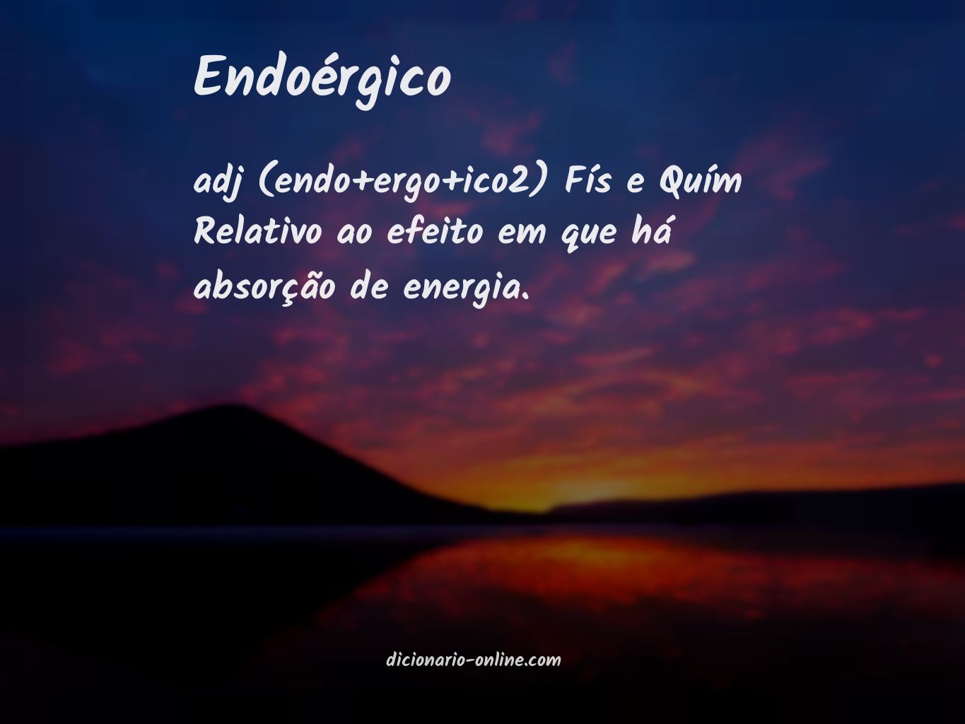 Significado de endoérgico