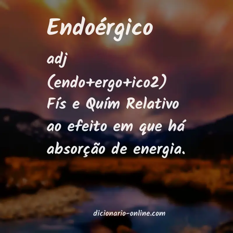 Significado de endoérgico