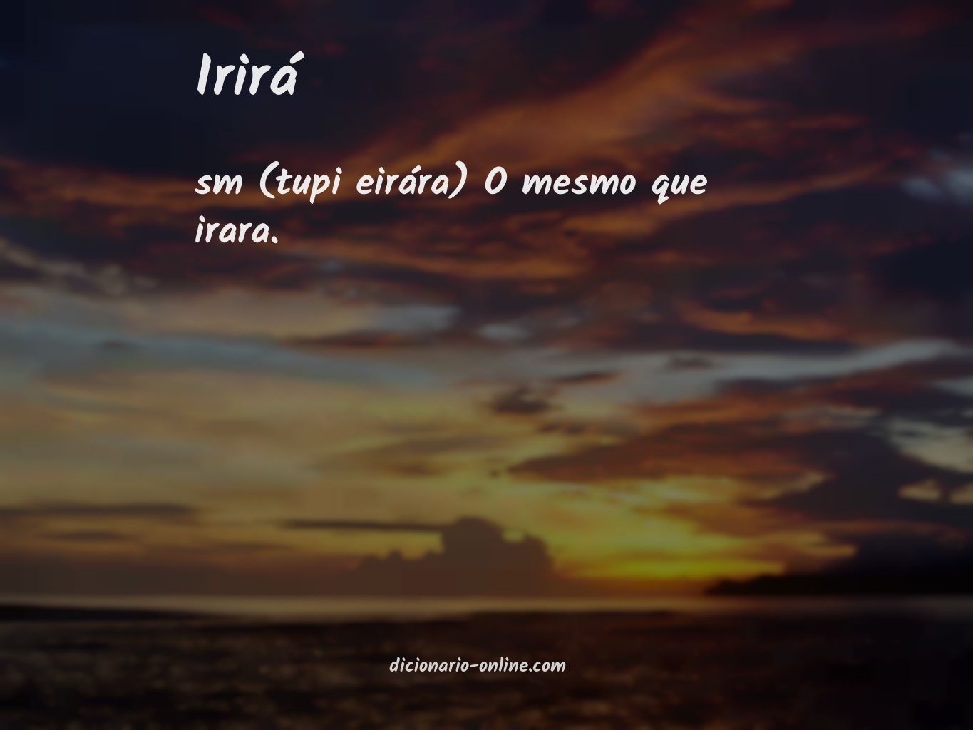 Significado de irirá