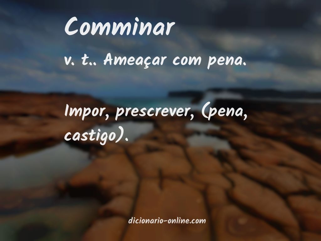 Significado de comminar