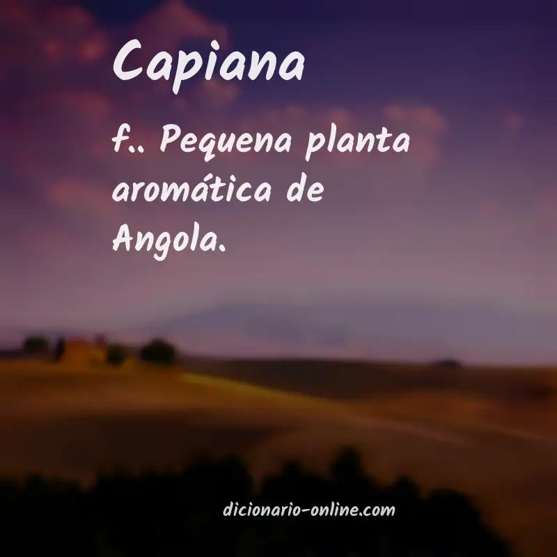 Significado de capiana