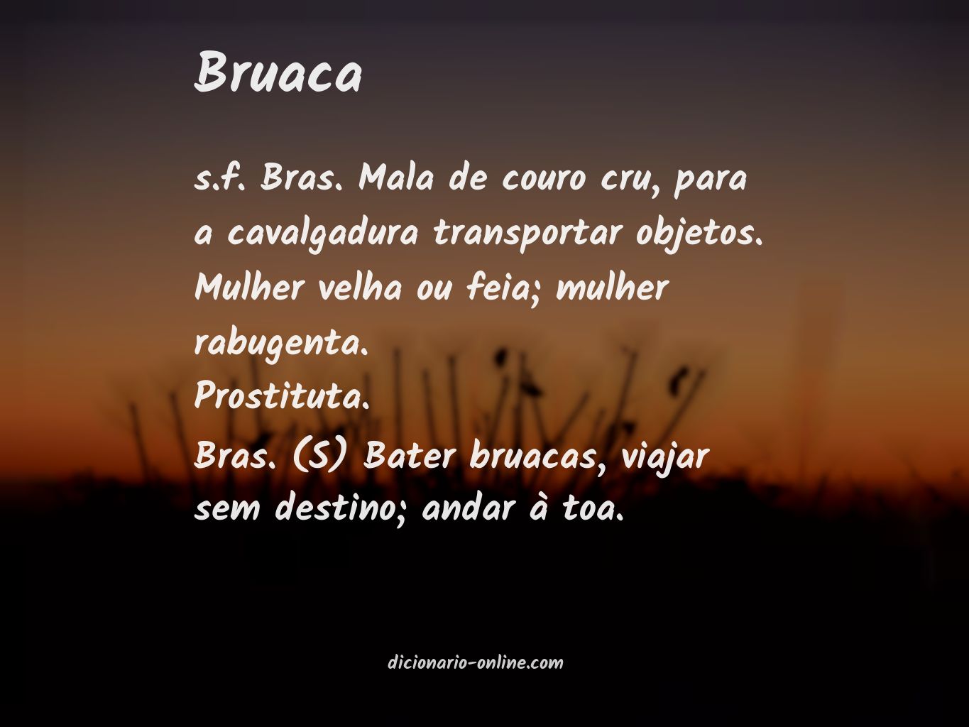 Significado de bruaca