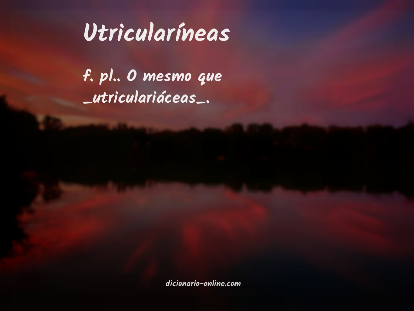 Significado de utricularíneas