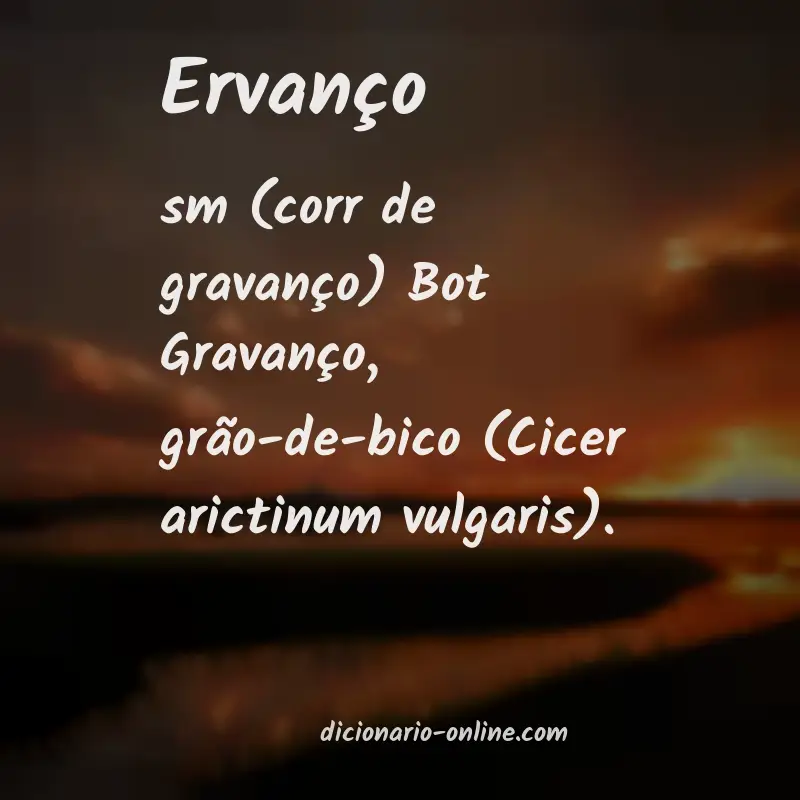 Significado de ervanço