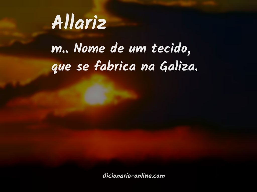 Significado de allariz