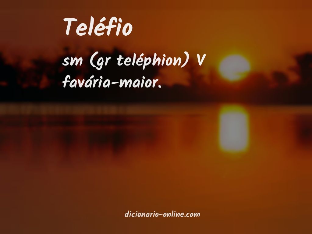 Significado de teléfio