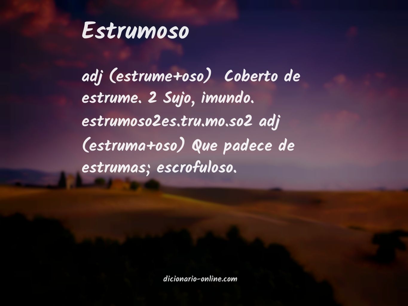 Significado de estrumoso