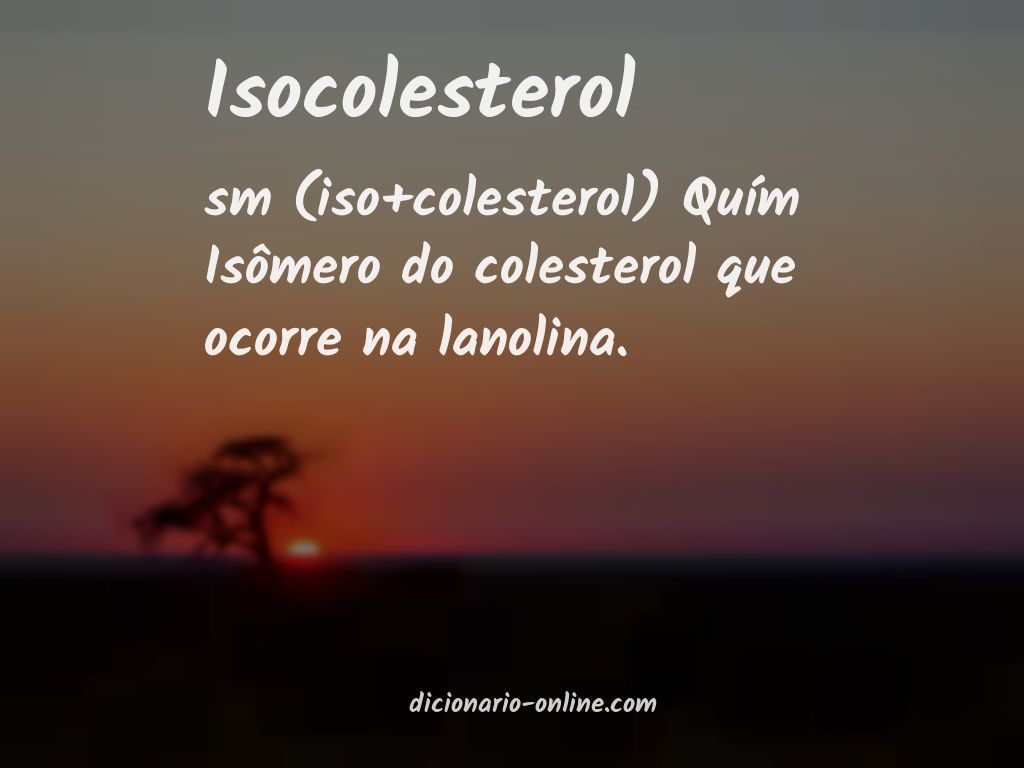 Significado de isocolesterol