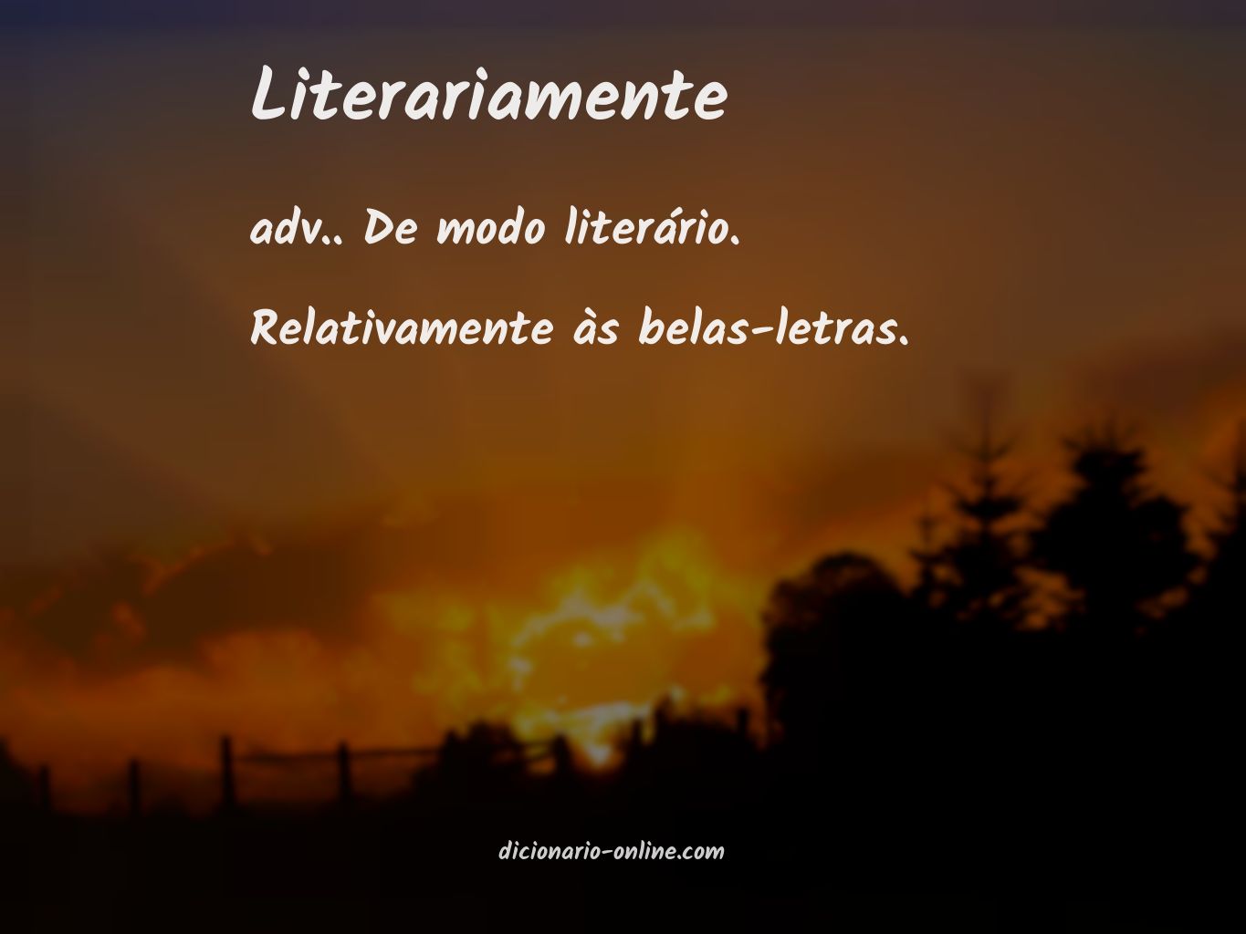 Significado de literariamente