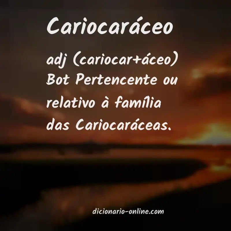 Significado de cariocaráceo