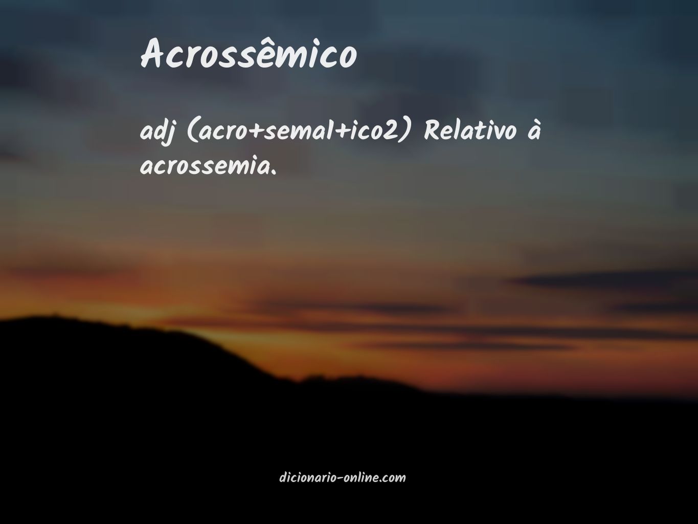 Significado de acrossêmico