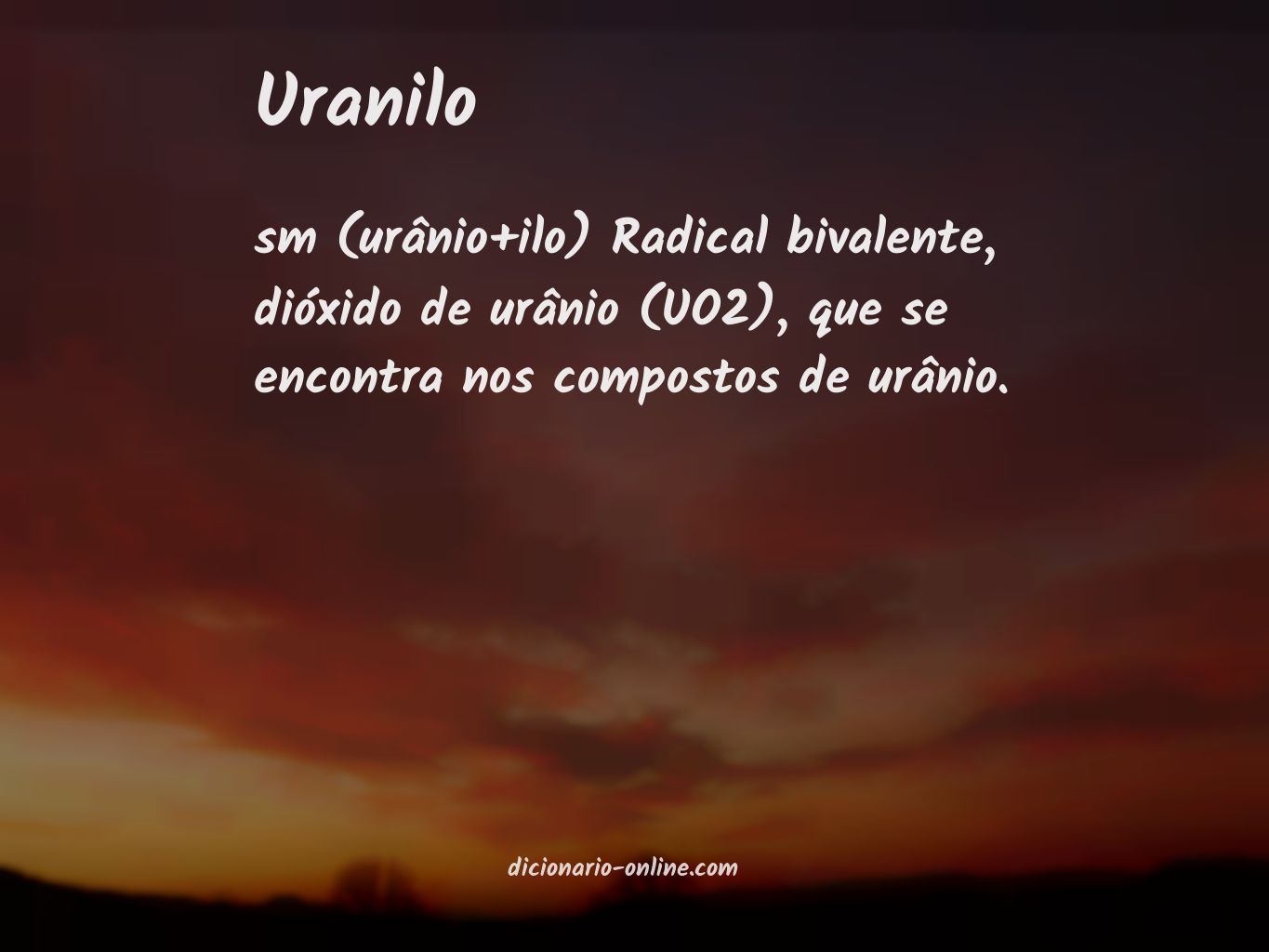 Significado de uranilo