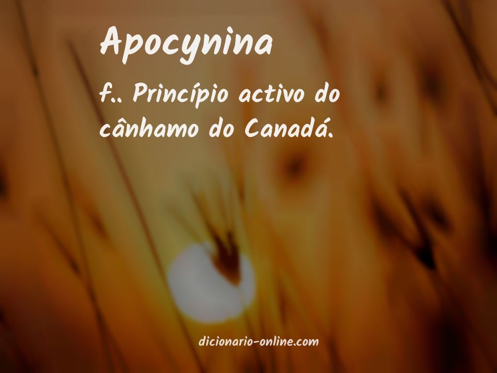 Significado de apocynina