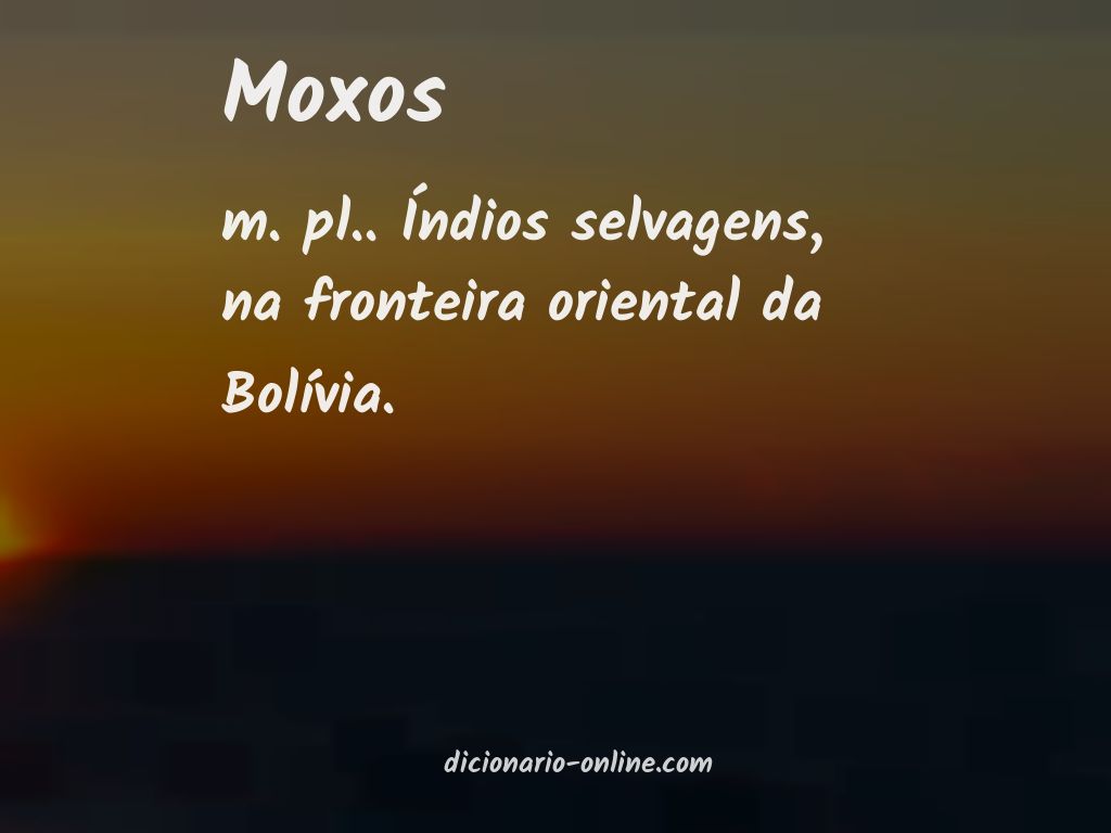 Significado de moxos