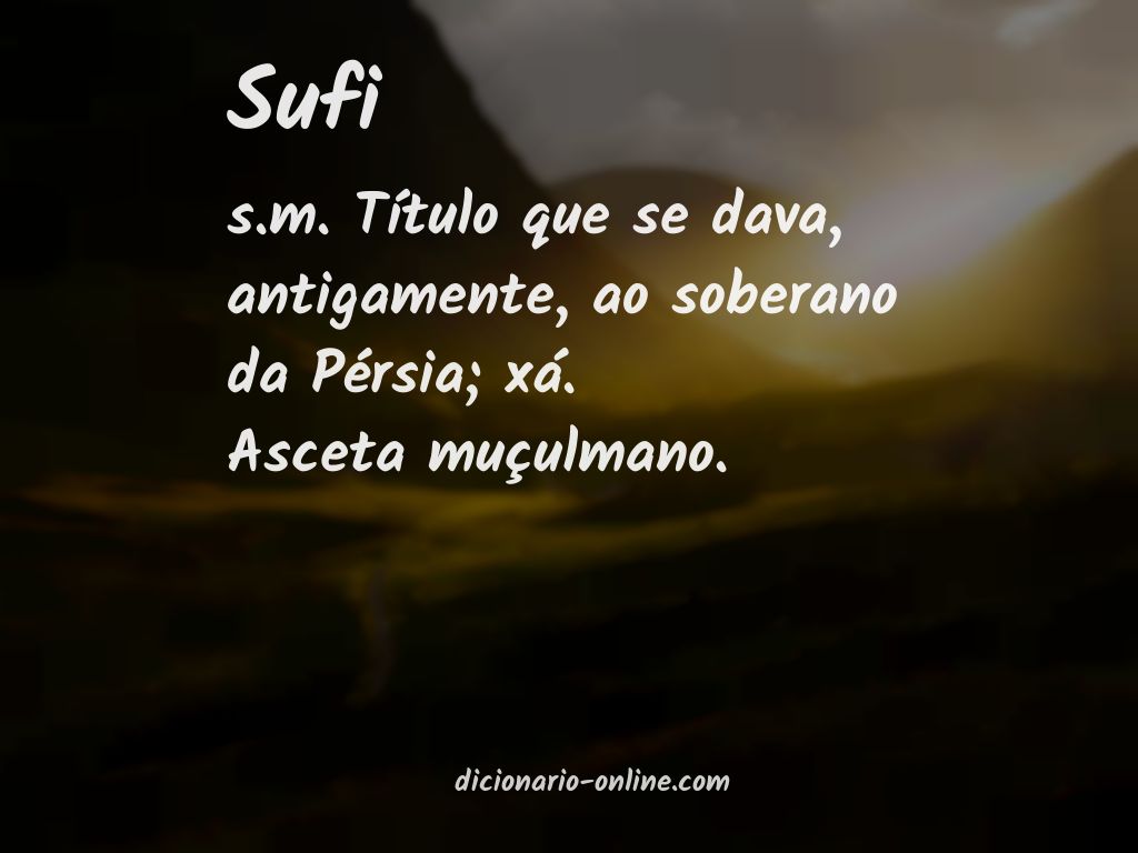 Significado de sufi